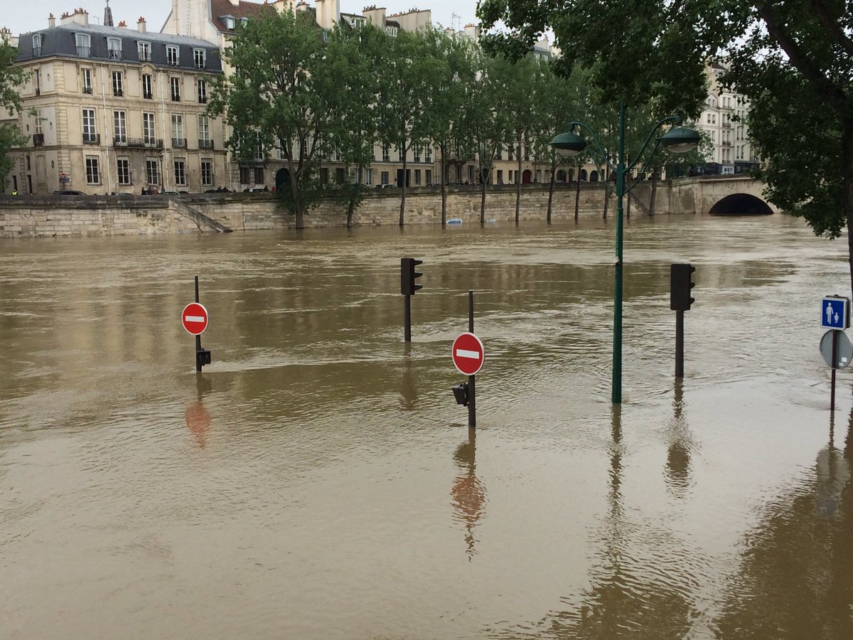 Alexsulzer's tweet image. Je ne veux pas balancer mais la Seine est à contre-sens. #CrueParis