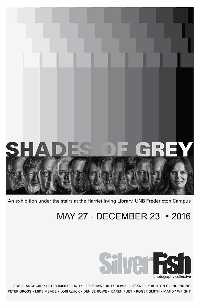 UNBLibraries's tweet photo. Shades of Grey is the new photography exhibit by Silverfish, on display at the HIL. #UNB #Fredericton #ArtNB https://t.co/cxTePg6IWP