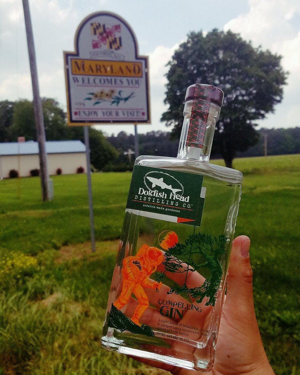 dogfishbeer's tweet photo. Well hello there, Maryland! You can now find our scratch-made spirits around the eastern shore! #exploregoodness https://t.co/cQpOZgG5zQ