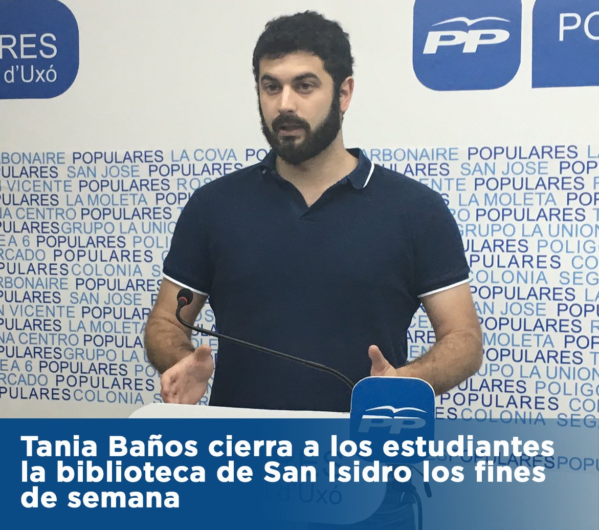 pplavall's tweet photo. Tania Baños cierra a los estudiantes la biblioteca S. Isidro los fines de semana https://t.co/W8kN541NKu #AnyPerdut https://t.co/6lSEXUV9tJ