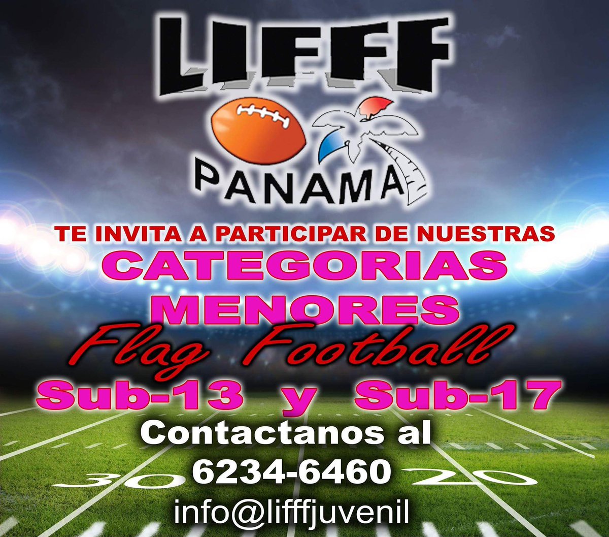 Le damos la Bienvenida a los equipos para la LIFFF Sub-13 y Sub-17. Contactenos al 62346460 o info@lifffjuvenil.net