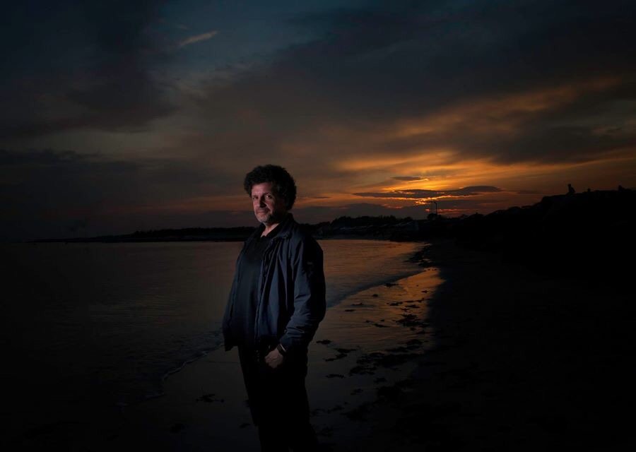 SusanPrediger's tweet photo. Another shot of my DH being a tolerant model. #OCF #sunset #silverstand #galway #portrait #kinda80sRockStar https://t.co/2dP0bofr0R