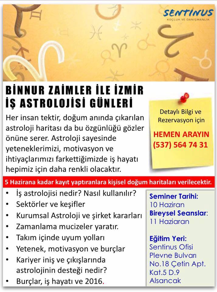 İzmir'de Sanat (@izmirdesanat) on Twitter photo Türkiye’yi İş Astrolojisi ile tanıştıran <a href="/binnurzaimler/">Binnur Zaimler</a> 10 ve 11 Haziran'da İzmir’de... <a href="/SentinusKocluk/">Sentinus</a> <a href="/SezinSVR/">Sezin Sivri</a> Türkiye’yi İş Astrolojisi ile tanıştıran <a href="/binnurzaimler/">Binnur Zaimler</a> 10 ve 11 Haziran'da İzmir’de... <a href="/SentinusKocluk/">Sentinus</a> <a href="/SezinSVR/">Sezin Sivri</a>