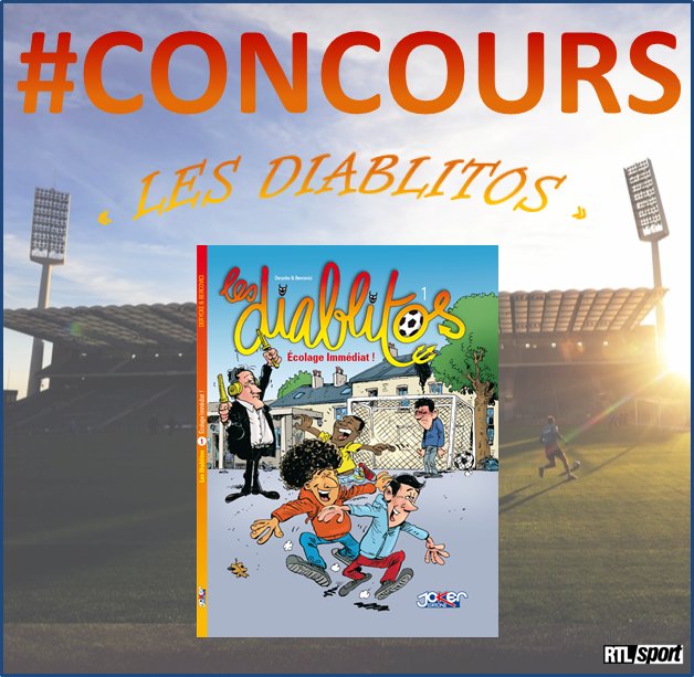 RTLsportsbe's tweet photo. 🎁Gagnez la BD "Les Diablitos"! RT+Follow ! 
Fin du #concours 5/6 à 22h! 🇧🇪 uniquem. (2 gagnants) #rtlsport 🎁 https://t.co/WYdd7Ao21W