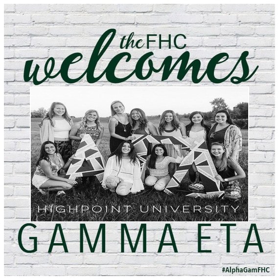 alphagammadelta's tweet photo. It’s a fantastic #FHCfriday as we welcome @alphagam_hpu home to the #AlphaGamFHC family! #SweetHomeAlphaGam https://t.co/Dt8gymMvsQ