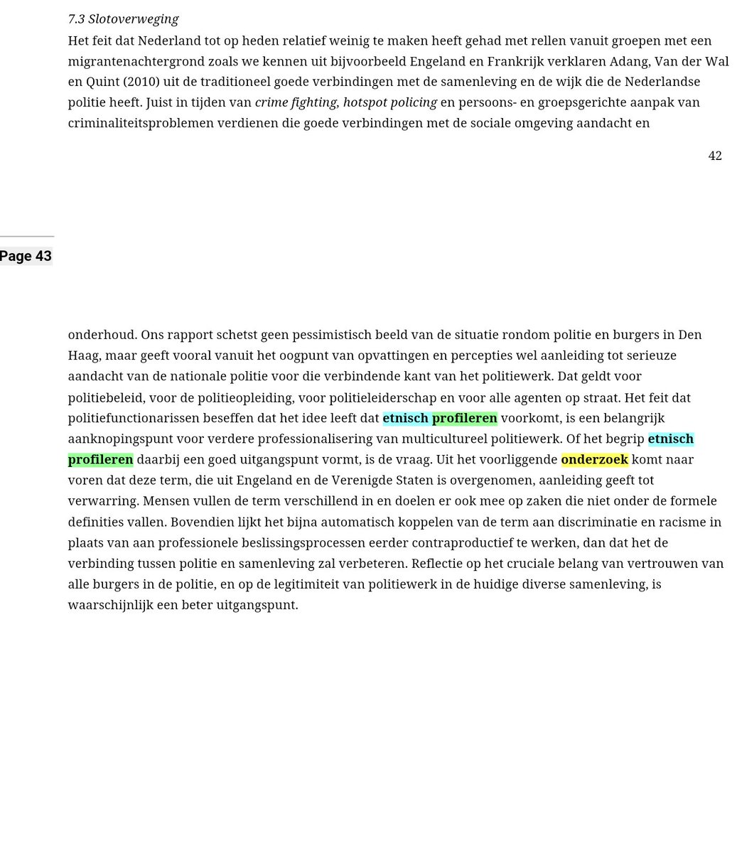 MarijkeD87's tweet photo. Goede slotbeschouwing over etnisch profileren (Van der Leun, 2014): alle partijen hebben verantwoordelijkheid. https://t.co/67rptivhRd