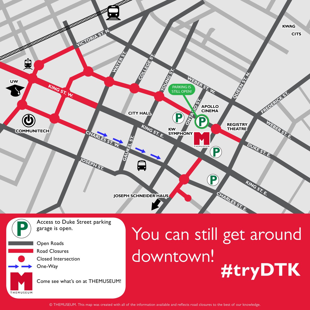 THEMUSEUM's tweet photo. Visiting @DTKitchener this weekend? We've updated our construction map! #KWAwesome #dtklove #trydtk https://t.co/uKul9wRVSg
