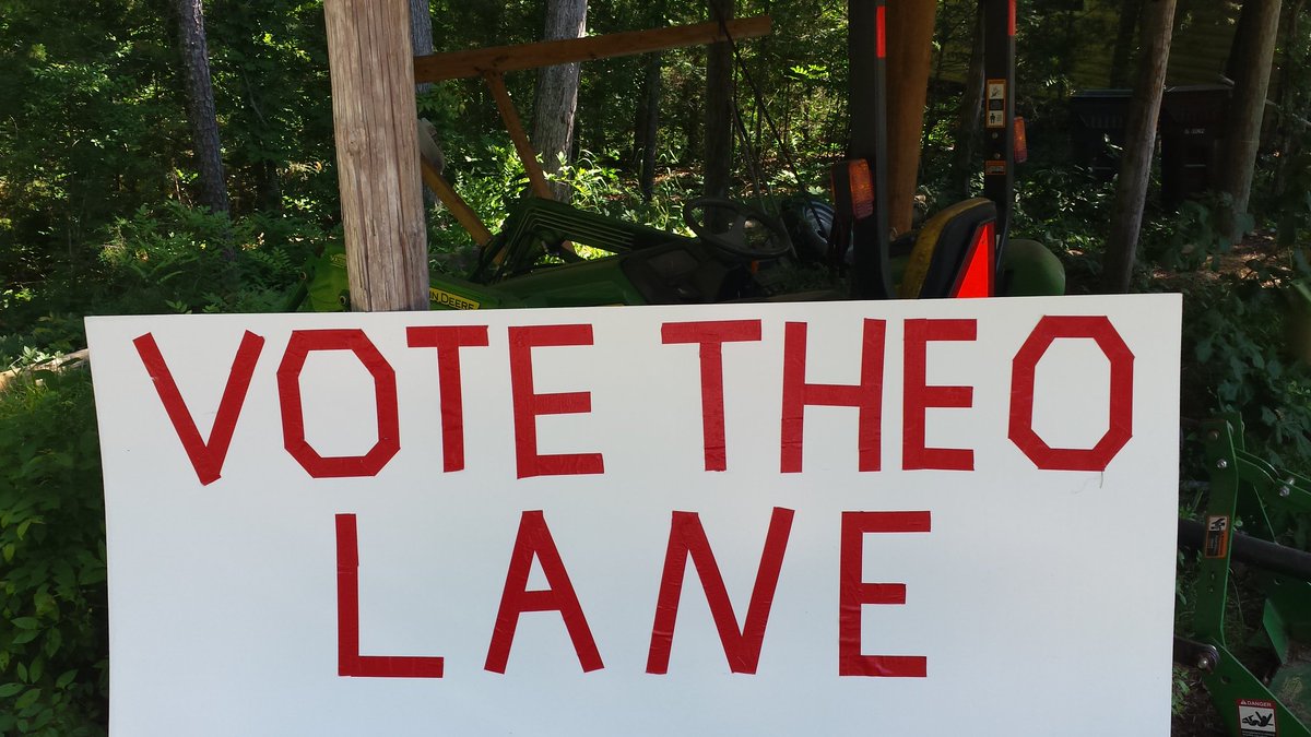 This is why I live in the country... How cool is it when neighbors make you signs.  Thx Louise Sanders!  #IKnowTheo