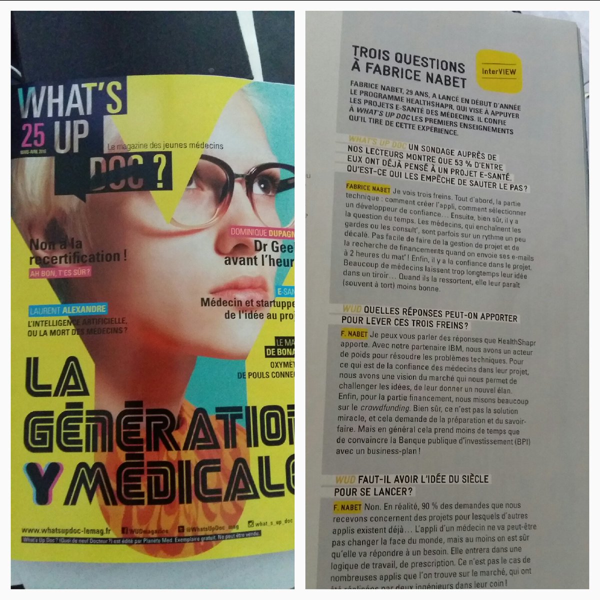 wellfundr's tweet photo. 3 questions à Fabrice Nabet @WhatsUpDoc_mag @HealthShapr #esante #hcsmeufr https://t.co/hw4p239OyC