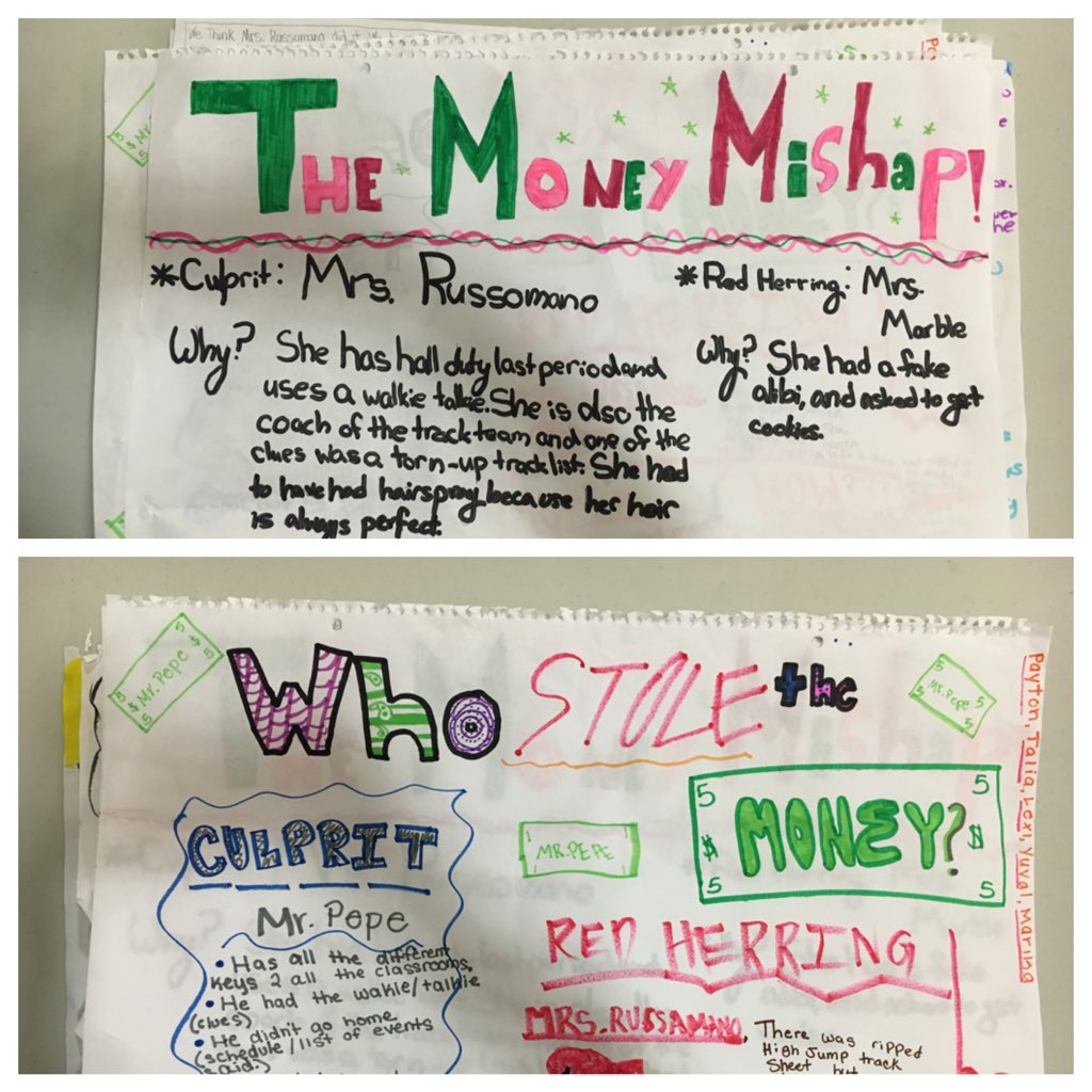samrussomano's tweet photo. Great close to our mystery unit! Thanks @Megan_Mihalik @amanda_carullo "Who stole the Bronx zoo money?" @BrianPepe4 https://t.co/bfjM4aGtLz