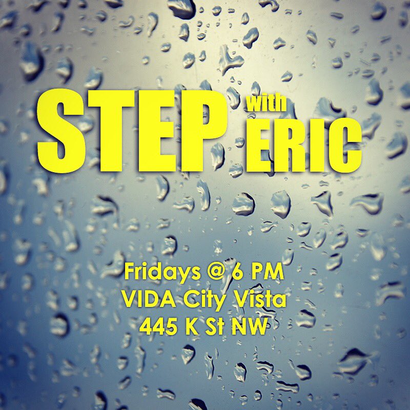 ericabalahin's tweet photo. It's that kind of day... to stay out of the #rain and get your #Step on. 6PM @vidafitnessdc City Vista, 445 K St NW. https://t.co/WqCNj3TLtw