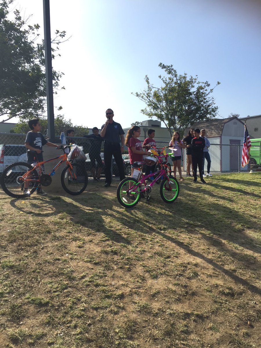 PencePTA's tweet photo. Perfect attendance bike winners 🚴🏿 https://t.co/bqYEH4cjEm