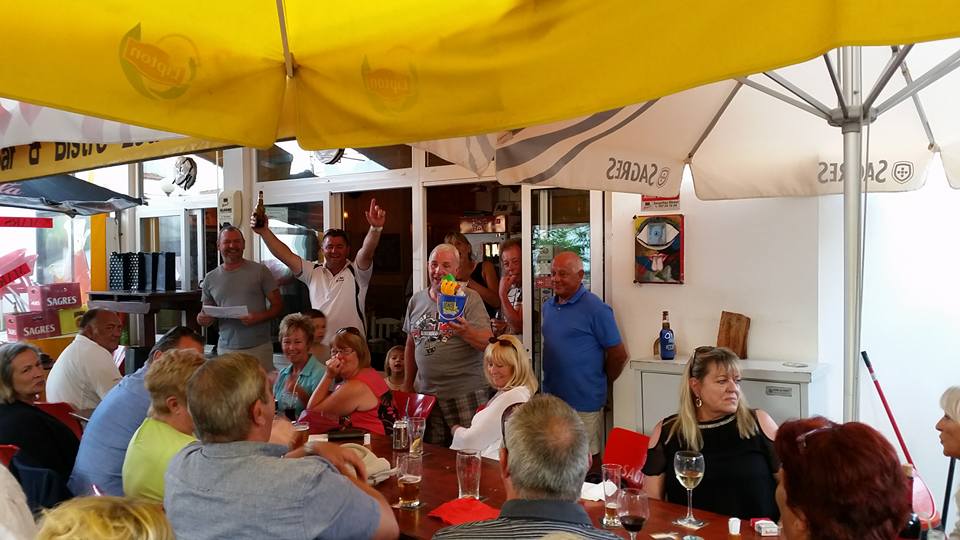 Pat <a href="/PandSGallagher/">P & S Gallagher</a> doing what he does best... hosting a golf day in Portugal with goodies care of <a href="/GoldenCharter/">Golden Charter</a>