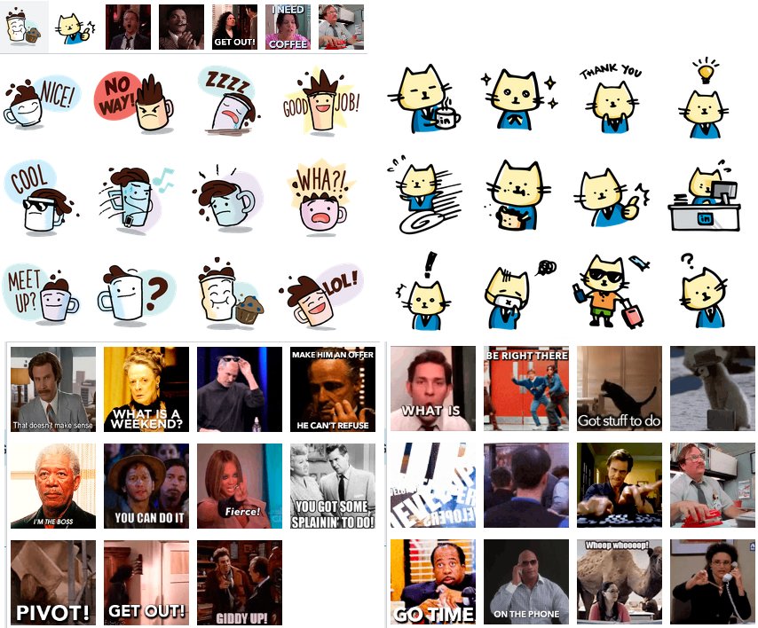 irenekfernando's tweet image. Just discovered @LinkedIn emojis/gifs &amp;amp; I'm freaking out.
#coolcoffee #travelcat #friendsPIVOT #penguinbriefcase