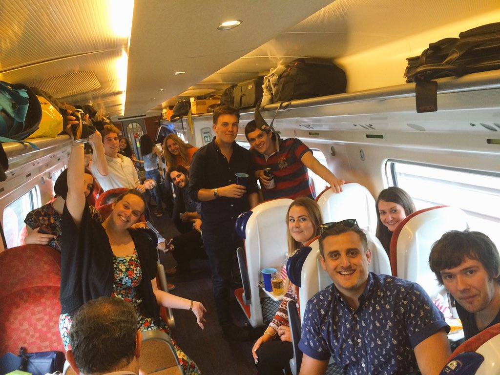 hannahcfk's tweet photo. Party train from Manchester to #TWEUAwayDay on its way! See you soon Brighton! #whythoughtworks https://t.co/JpfufDGNtN