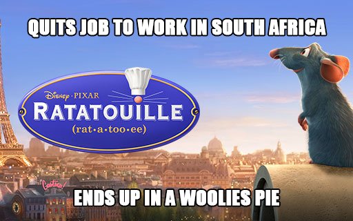 Pags_SA's tweet image. R.I.P. Ratatouille. @WOOLWORTHS_SA #rodentgate