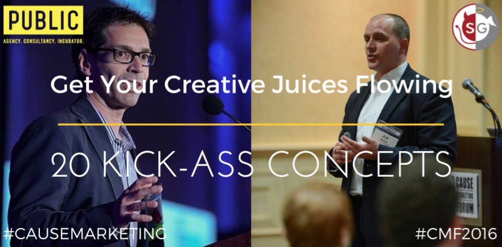 joewaters's tweet photo. 20+ Kick-Ass #CauseMarketing Ideas from me, @philhaid at #cmf2016 https://t.co/c2FbSDgQtI https://t.co/F5r3FIT4Va