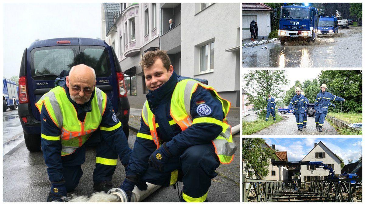 GermanyDiplo's tweet photo. True heroes! More than 1300 @THWLeitung volunteers are currently working in Southern Germany to help w/ flood relief https://t.co/NnqqP5KiHn
