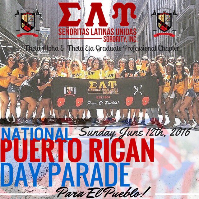 SLU_Iota's tweet photo. Get ready to see your favorite Señoritas at the National Puerto Rican Day Parade in NYC this year! #ΣΛΥ https://t.co/9kp4qdIlRP