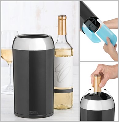 bit.ly/22CQ2DV Gardez votre bouteille au froid avec un #rafraîchisseuràvin. L'alternative au seau à glace.