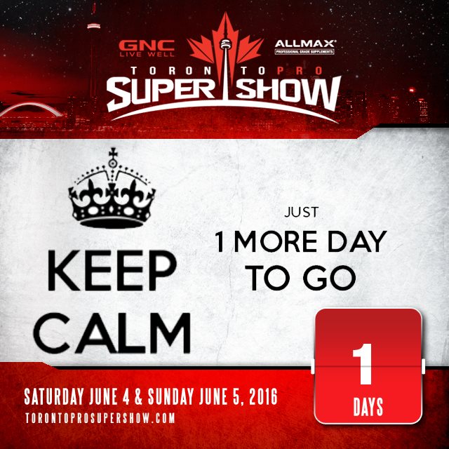 GNCCanada's tweet photo. 1 MORE DAY! Are you going to the @TOProSuperShow? Share your tweets &amp; pictures with us by using hashtag #GNCTPS. https://t.co/ewDmCkqS69