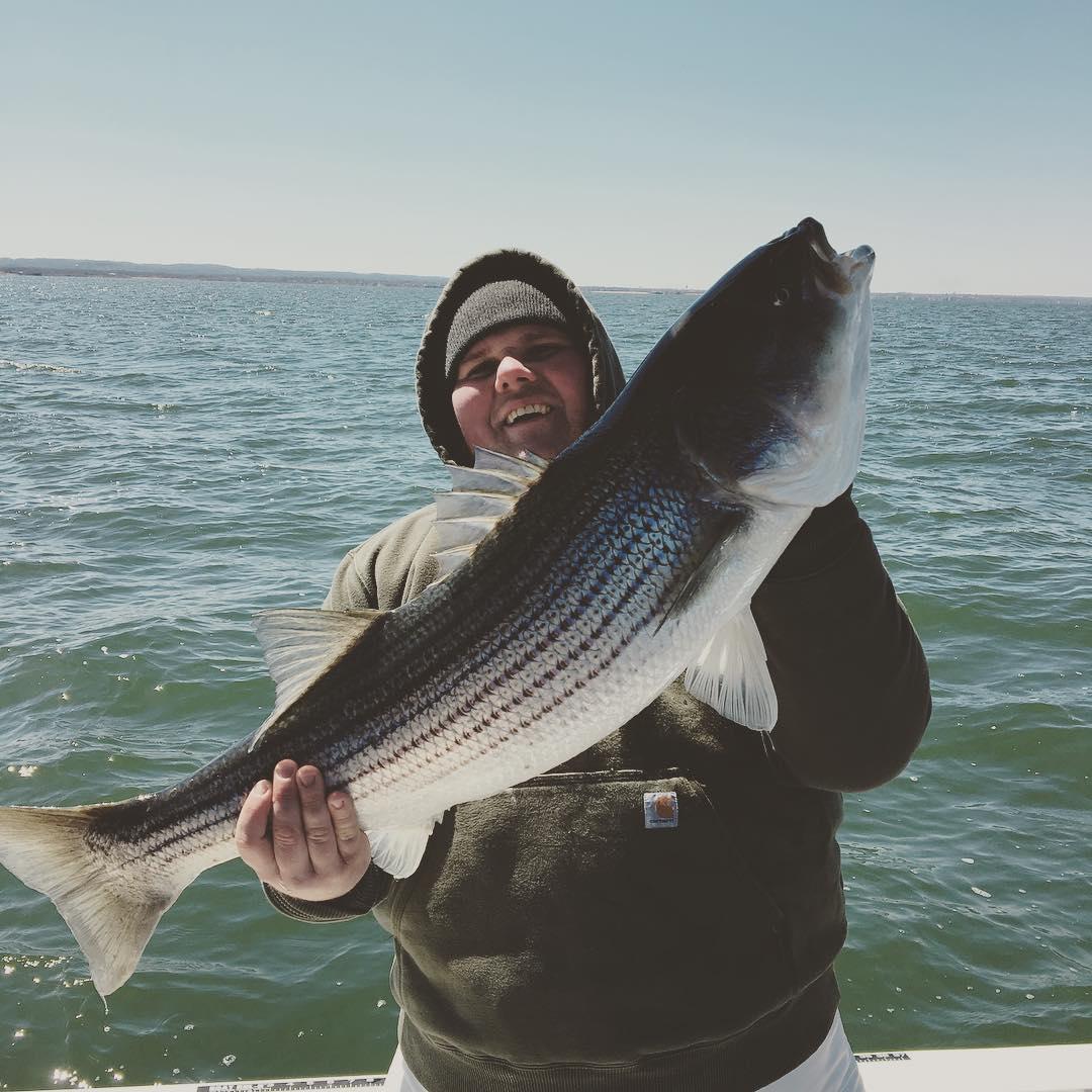 Carhartt's tweet image. Stripers are no match for @Mimihaha06! Share a photo of your own for a chance to be featured on #FanCatchFriday!