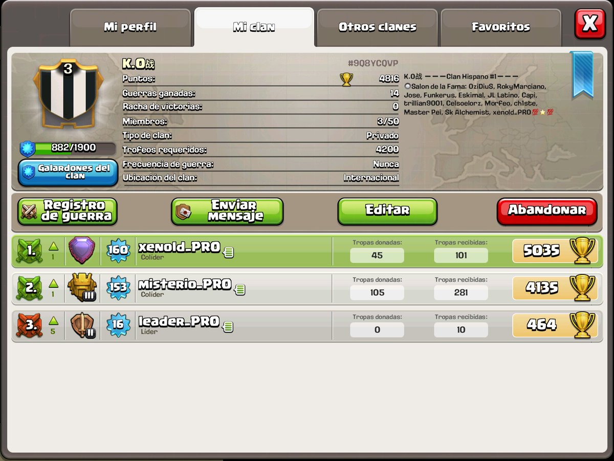 clanKOwar's tweet photo. El clan queda cerrado hasta nuevo aviso. Un pequeño salón de la fama de los grandes jugadores que pasaron por K.O战 https://t.co/caHlcsoEif