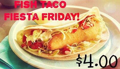 Start your weekend by having a Fiesta with some fish tacos! #tacodelmar #moseslake #fishtaco #food #wherebajalives