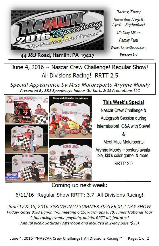 HamlinSpeed's tweet photo. This week at Hamlin~Nascar Crew&amp;Special guest Miss Motorsports @arynnemoody! Please download  #HamlinStyle https://t.co/BS3w4SxvQn