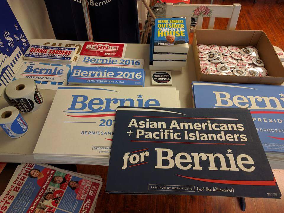 teamberniela's tweet photo. Come canvass this #GetOutTheVote weekend with us and pick up your free #BernieSanders swag! https://t.co/XJS9ciTgz1 https://t.co/8Q6S6kI1zu