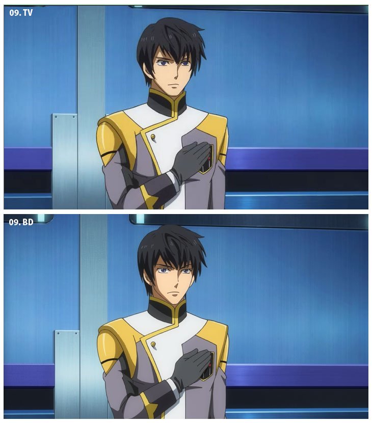 リリの腐葉土 Auf Twitter 鉄血9話 Tv 上 とbd 下 見比べ 暇つぶしの会話のネタくらい の敬礼のアインの身長が伸びて 顔もすらりと修正されてる T Co O9ljikqb6v Twitter