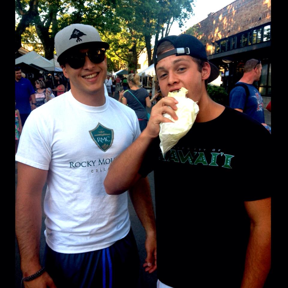 Gyro lover brothers enjoying gyros during Camas Days #gyrolover #Camasdays #brothers #fbf