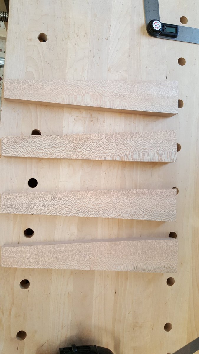 heliconiadesign's tweet photo. Chamfers cut find and sides on #coffeetable legs #ElephantParkTimberProject #LondonPlane #wood @ElephantParkLDN https://t.co/Sn3R4fo9ym