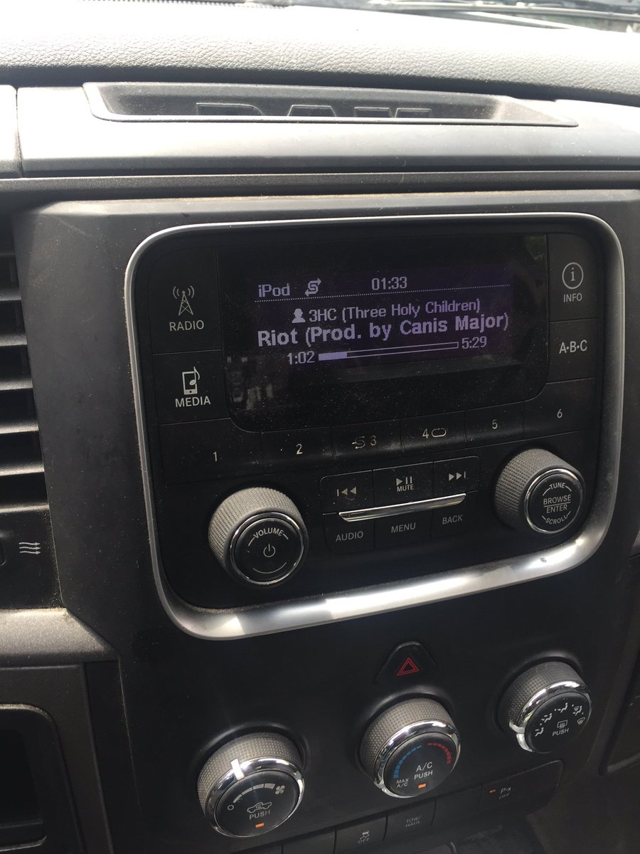 ThaRealKman's tweet photo. Bumping @3HolyChildren in the work truck https://t.co/oOJj3tTs5z