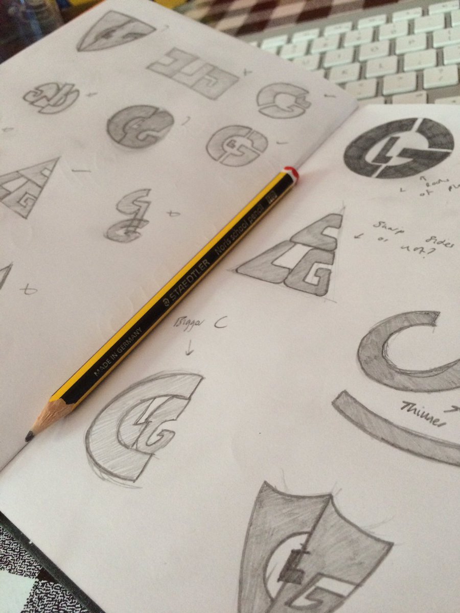 RhysNevDesign's tweet photo. Getting back to my sketch book, feels good! Let's get some Logo's done!✏️ #sketching #drawing #sketchbook #design https://t.co/U4q9t3nhEf