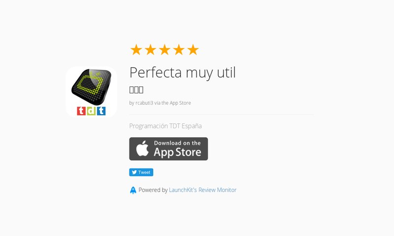 programaciontdt's tweet image. 5 Star Review: &quot;Perfecta muy util: 🖖🏼🖖🏼🖖🏼&quot; launchkit.io/reviews/W7zDDr…