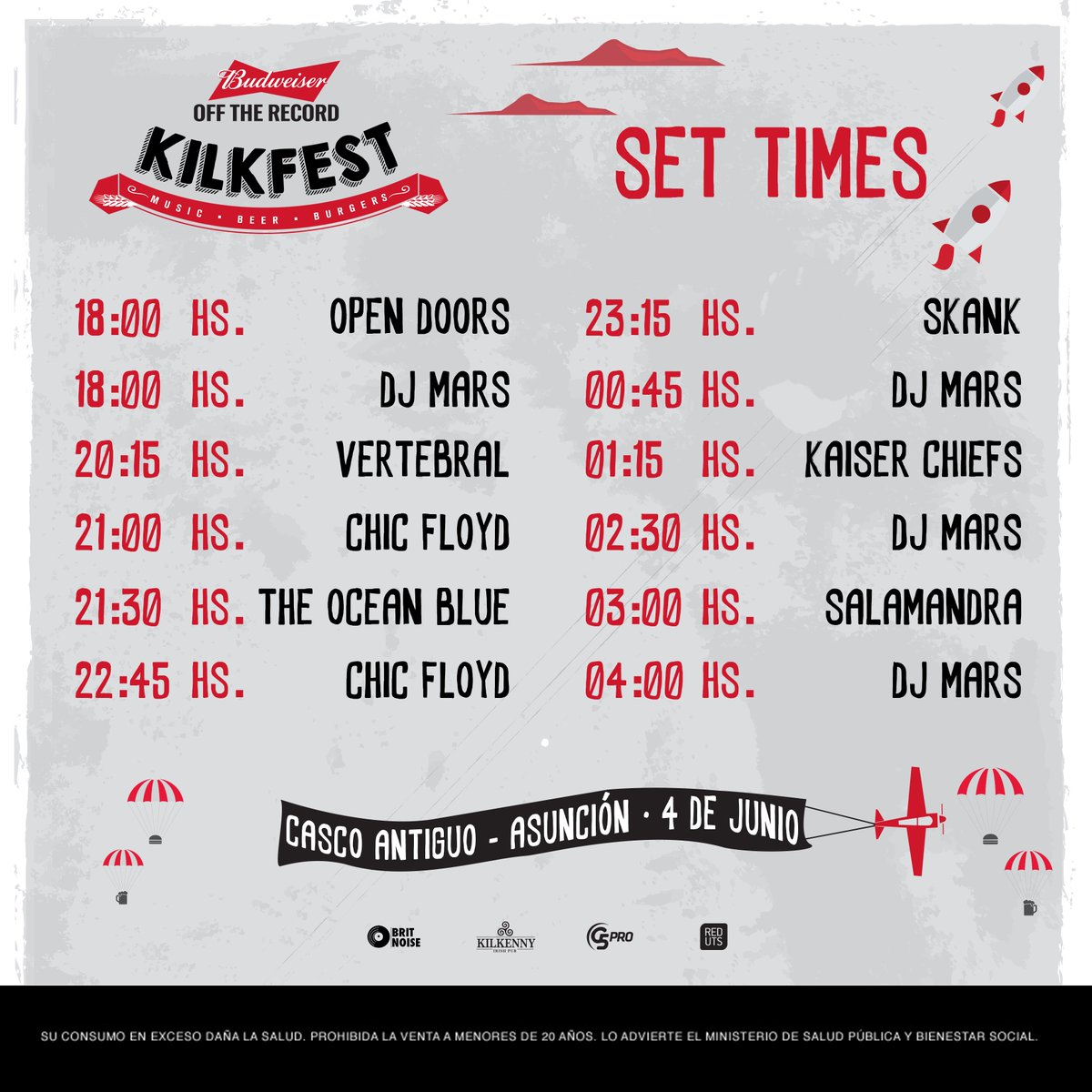 kilkfest's tweet photo. 🚨🚨 ¡Los Set Times oficiales para el concierto MAÑANA! 🚨🚨
#Kilkfest2016 https://t.co/SUMA1JK5XM