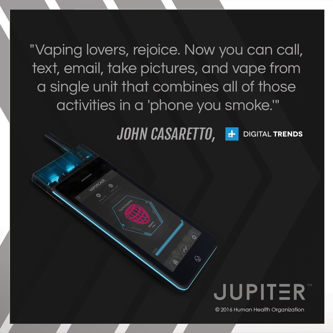 Vaporcade's tweet photo. “A fascinating mashup of one part powerful communications device and one part vape gadget.” https://t.co/Vil3QOJrsI https://t.co/FcS2IqCSw0