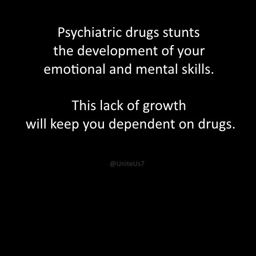 AprilMorford's tweet photo. Psychiatric drugs stunts the development of your emotional &amp; mental skills. #sicknotweak #imnotashamed #endthestigma https://t.co/3VxRKXb7yd