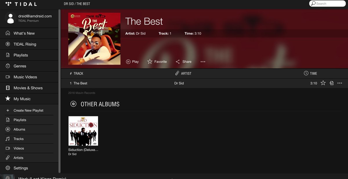 IamDrSID's tweet photo. Listen to #TheBest by #DrSID on  #Tidal https://t.co/enLe7kqcv5 produced by @DONJAZZY https://t.co/sQx7RE5lm7