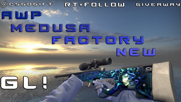 CSGOGift's tweet photo. • ¡AWP | MEDUSA FACTORY NEW! •

• ¡RT + FOLLOW TO ENTER! •

• #CSGO #CSGOgiveaway #CSGOBETTING #GL #CSGOGIFT #CSG0 • https://t.co/wjBZydPftv