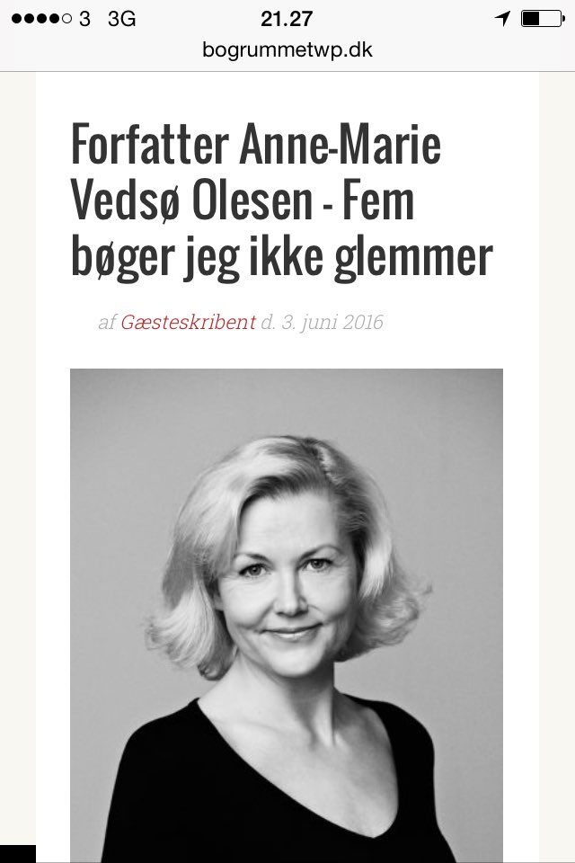 Bogrummet's tweet photo. Så er det Vedsø Olesens tur til at fortælle om 5 uforglemmelige bøger, https://t.co/xyTtM6kTKJ #bogsnak #læs! https://t.co/AhTSgVBPhL