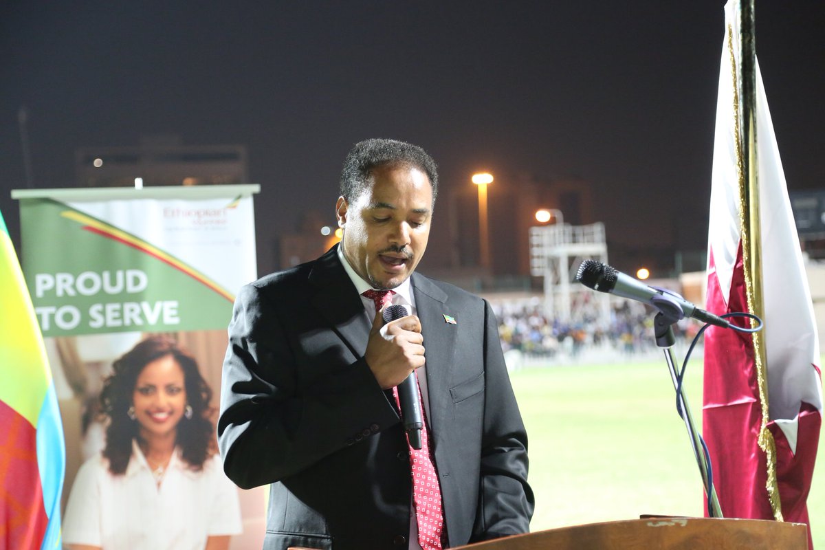 Ambassador Mesganu hailed Ethiopians in #Qatar  for their
exemplary contrib'n to #GERD -flw mfa.gov.et