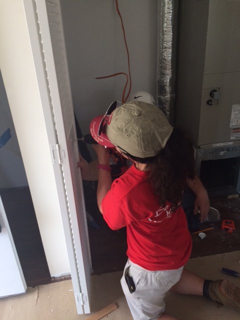 Look at Marie go! Thank you F&amp;M bank for coming out to help us with the women's touch build! We LOVE our volunteers!