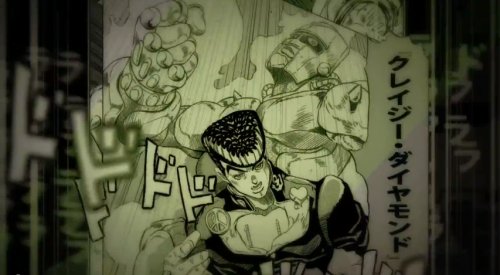 One of Josuke's most famous poses is just him summoning Crazy Diamond to  punch the spaghetti : r/StardustCrusaders