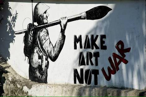 GuanSan's tweet photo. Make #art not #war https://t.co/ztqv8OxHSM