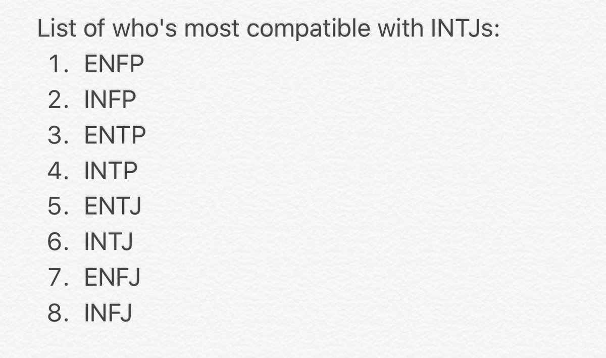 Mbti Enthusiast Auf Twitter Hpwholock Mbti Types Most Compatible With Intp Types T Co C2f4zt1twn Twitter