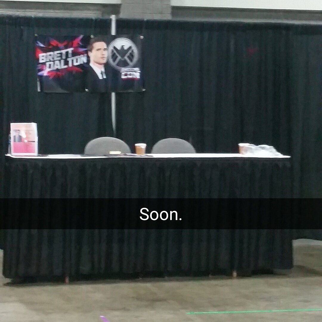 GrantWardior's tweet photo. Soon. #AwesomeCon @IMBrettDalton https://t.co/tef5ft5Y7J