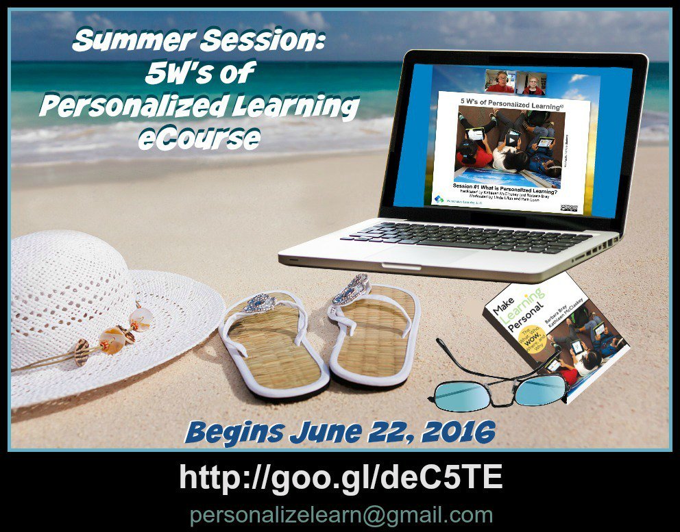 plearnchat's tweet photo. Dive into summer learning! 5Ws of Personalized Learning eCourse: https://t.co/9bDR3W2ok4 #PedagooFriday #litactnet https://t.co/5zJZZJUvVJ
