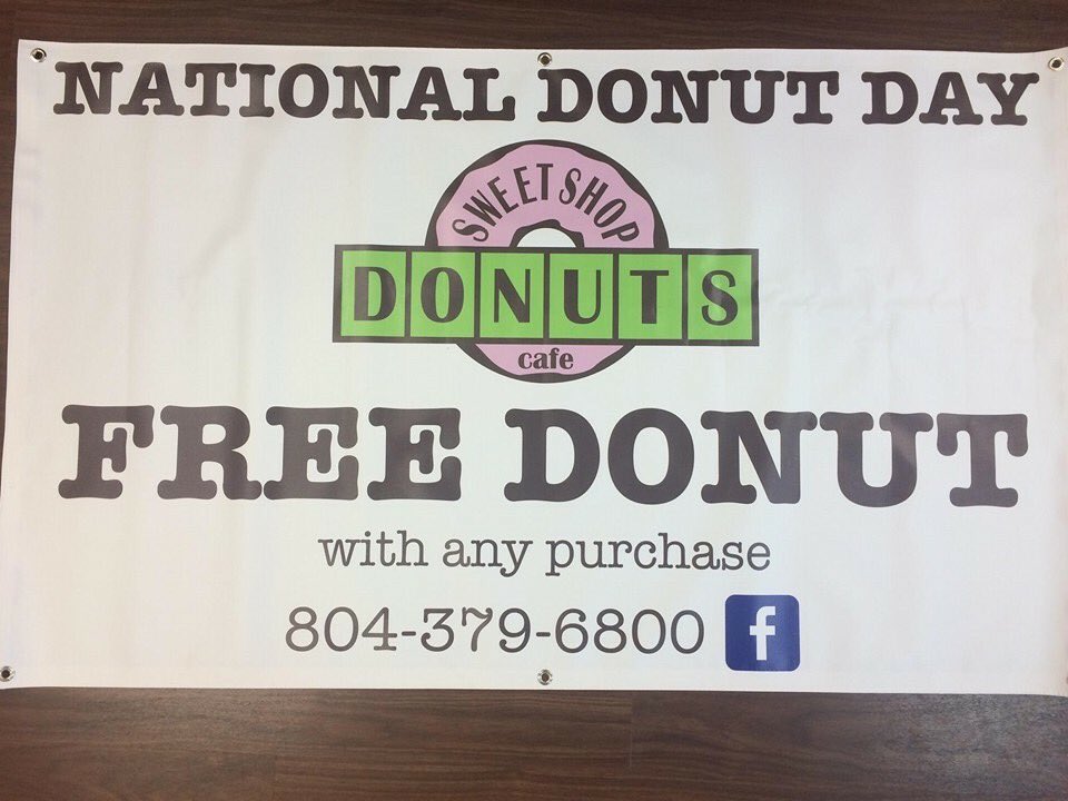 SSDonutsCafePVA's tweet photo. Stop by for a free donut with any purchase! 🍩 https://t.co/bFZj3ppulA